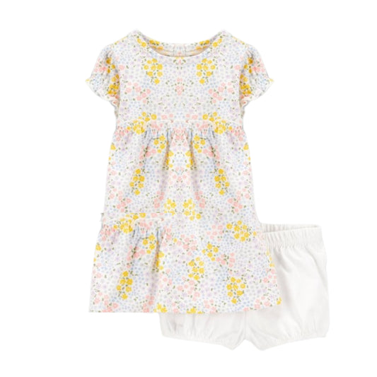 Vestido Floral con Cubre Pañal