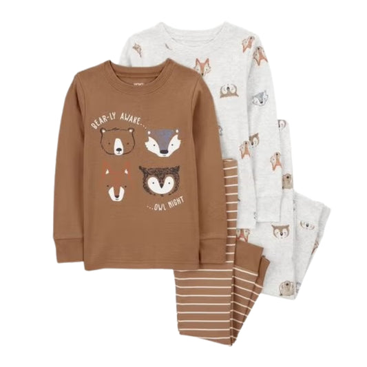Set de 2 Pijamas de Animales del Bosque