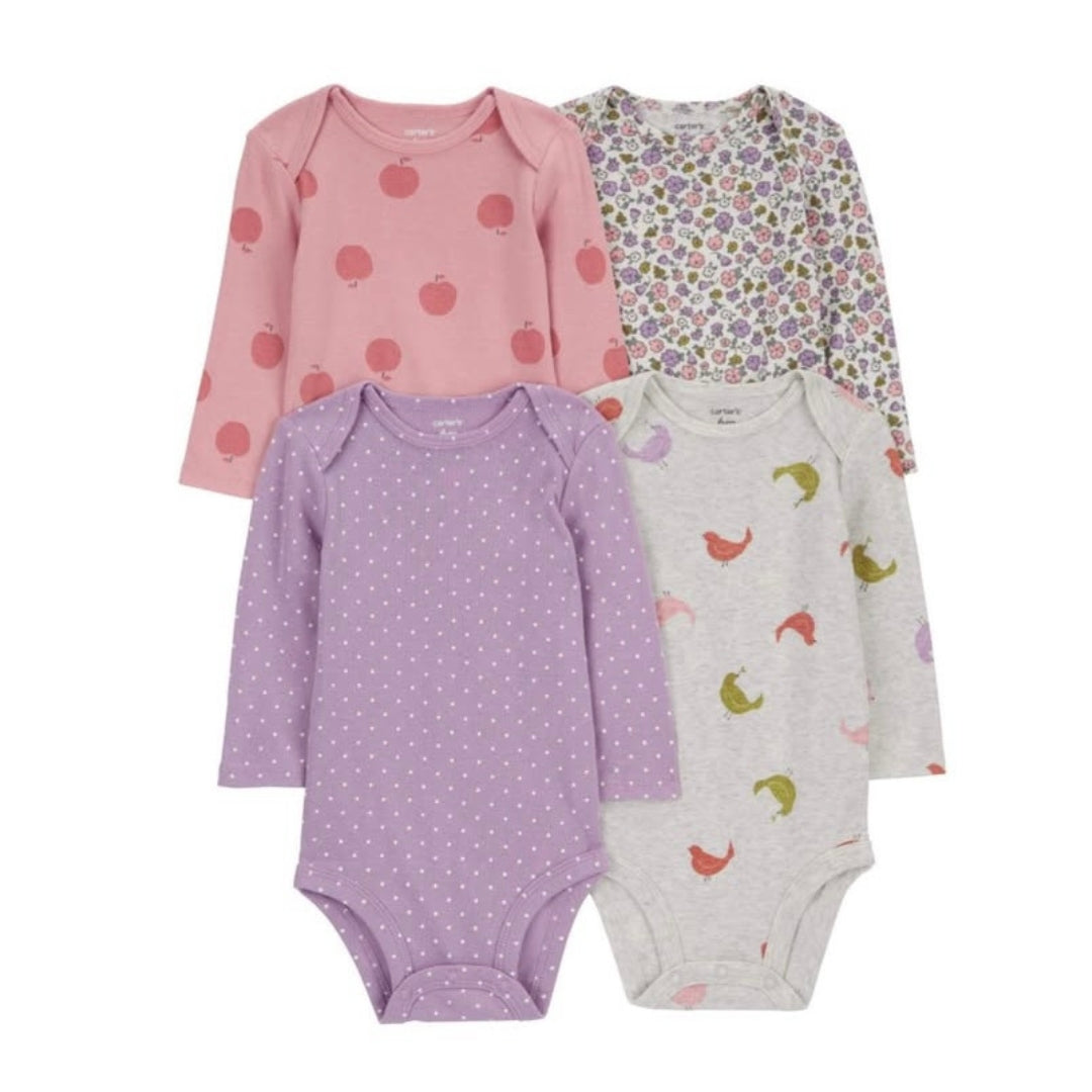 Set de 4 Bodies Manga Larga Estampados