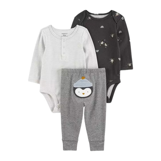 Set de 3 Piezas de Pingüinos, Dos Bodis y Mono