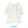 Vestido Blanco Floral con Cubre Pañal