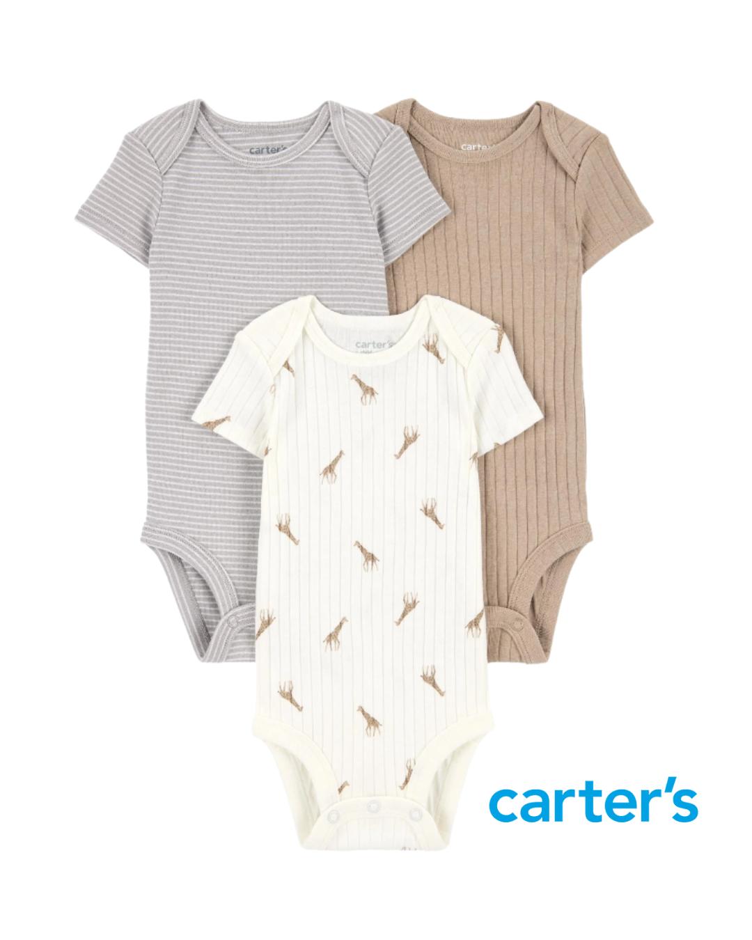 Set de 3 Bodis Unisex de Jirafas