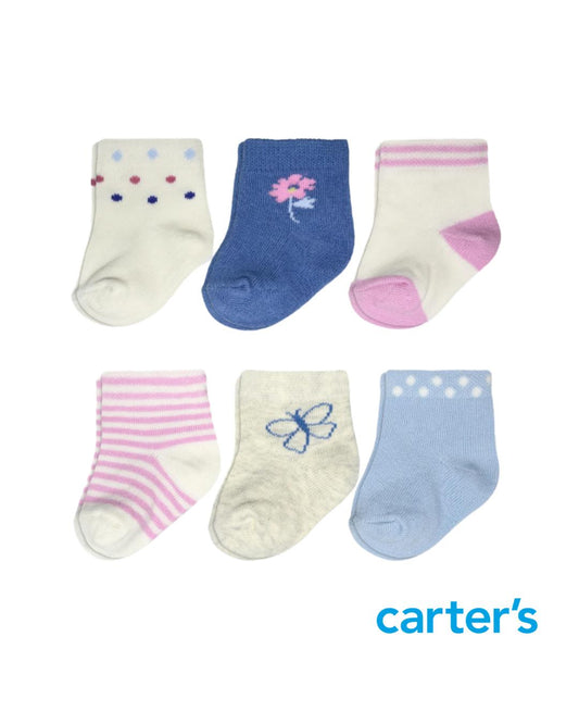 Set de 6 Pares de Medias Floral Multi Estampados