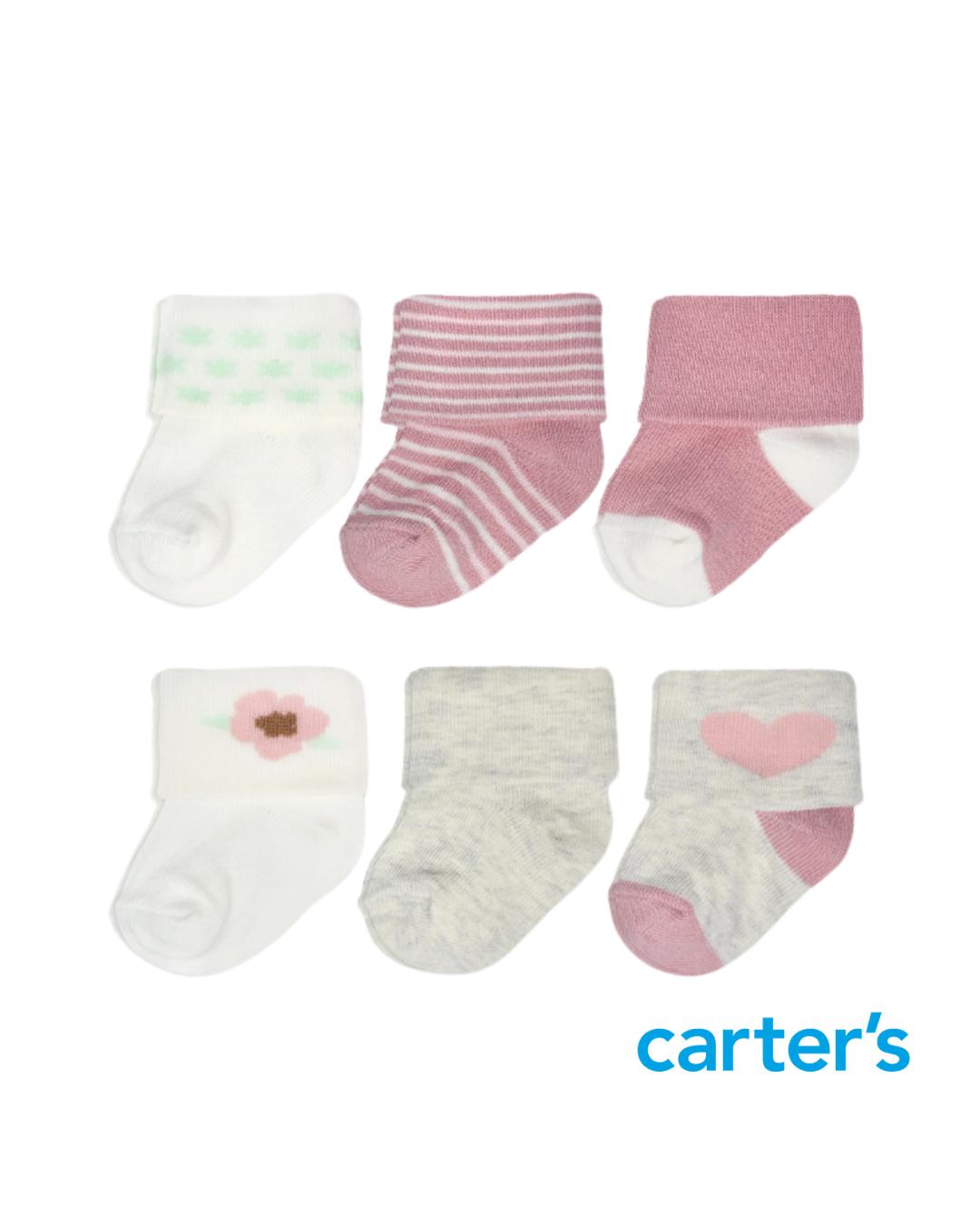 Set de 6 Pares de Medias de Corazones Multi Estampados