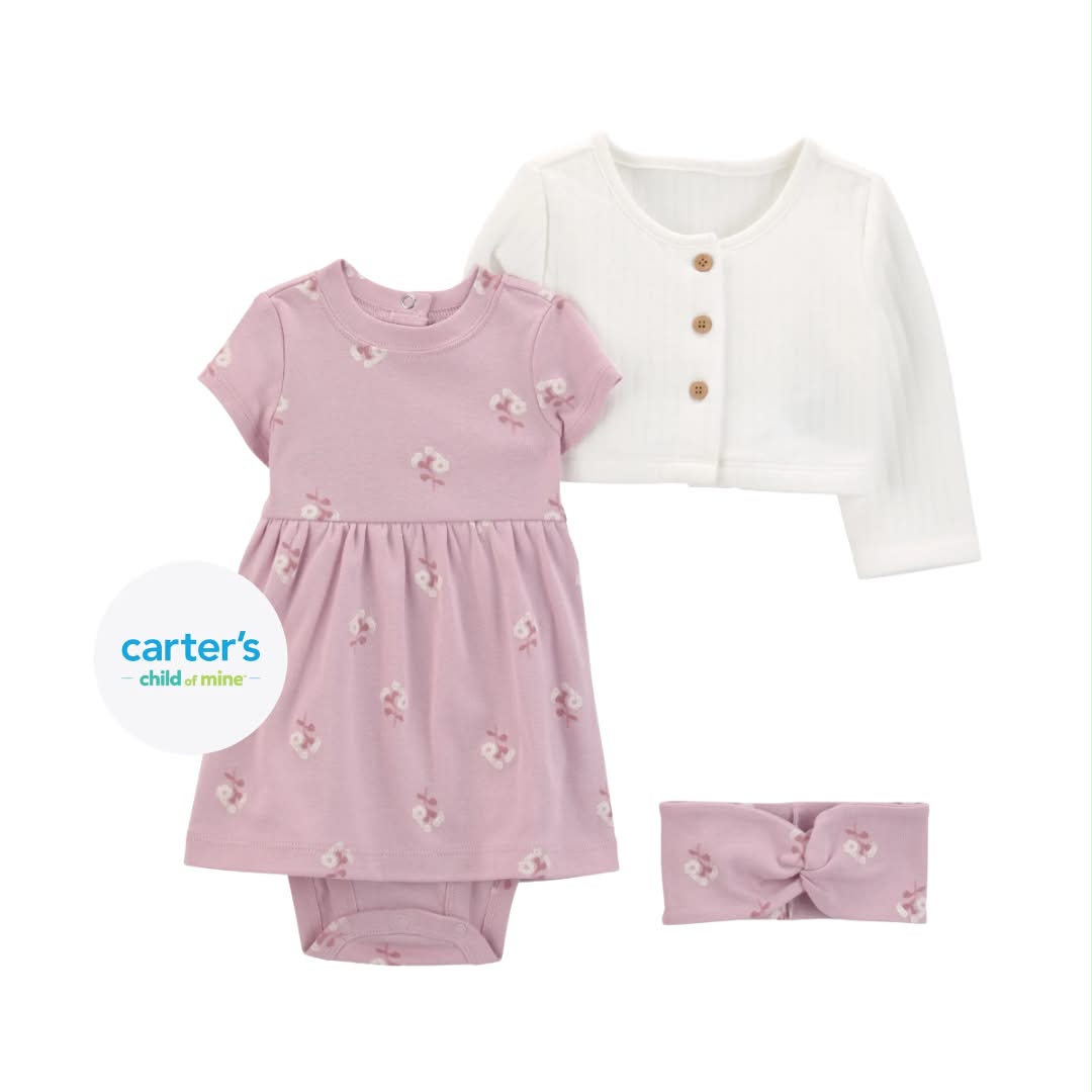 Vestido, Cardigan y Cintillo