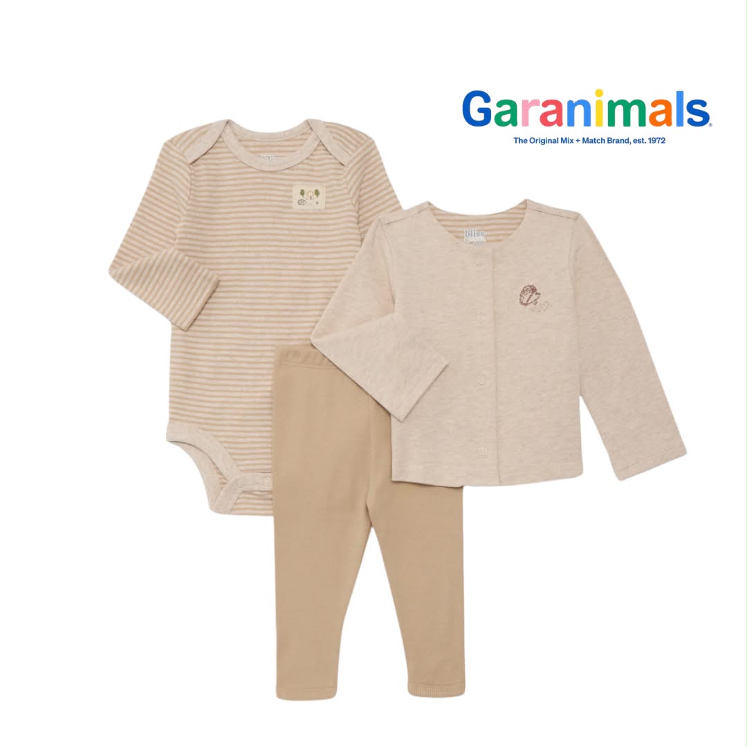 Set de 3 Piezas Beige Unisex de Erizo