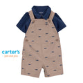 Braga Khaki de Ballena con Chemise Azul Marino