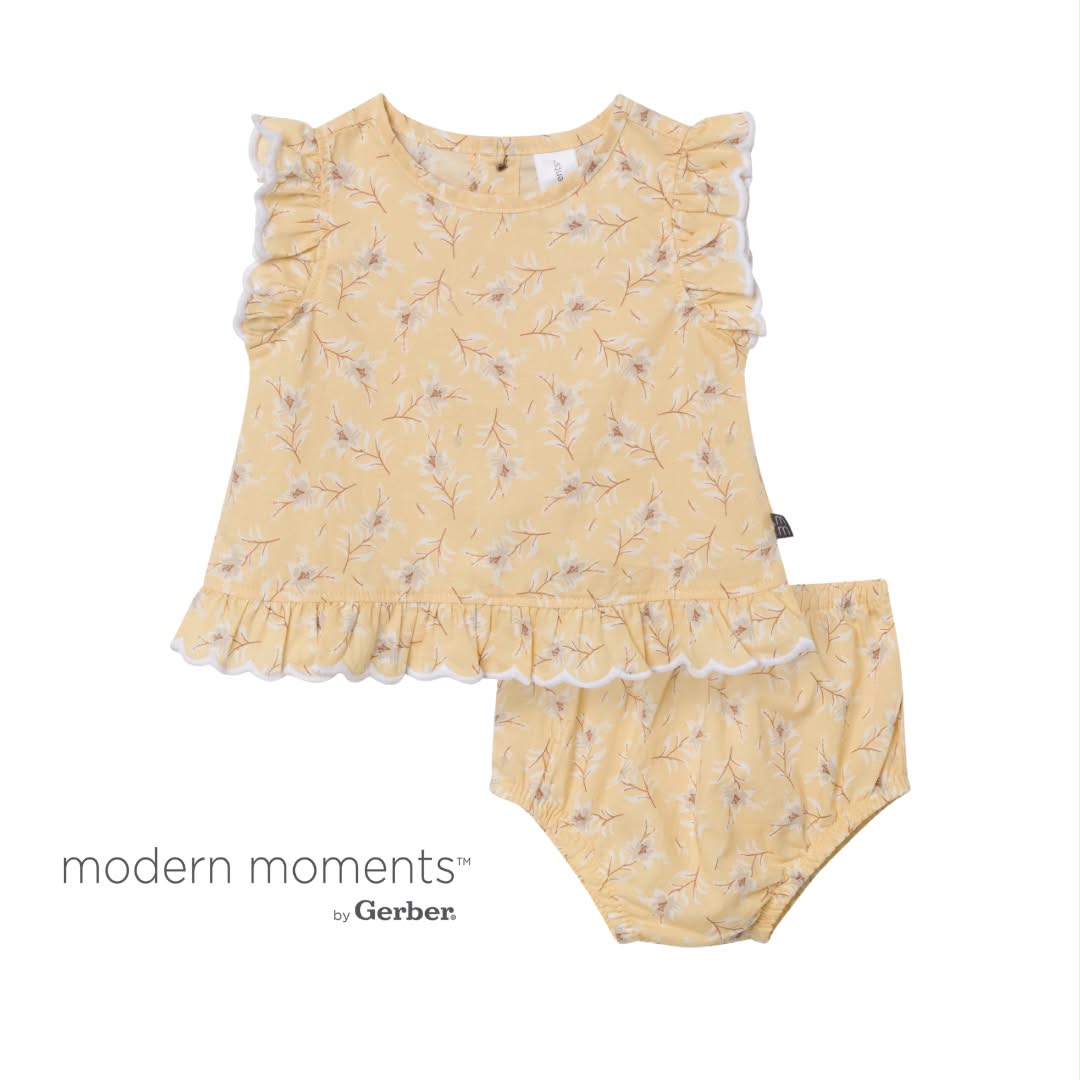 Conjunto Amarillo Floral